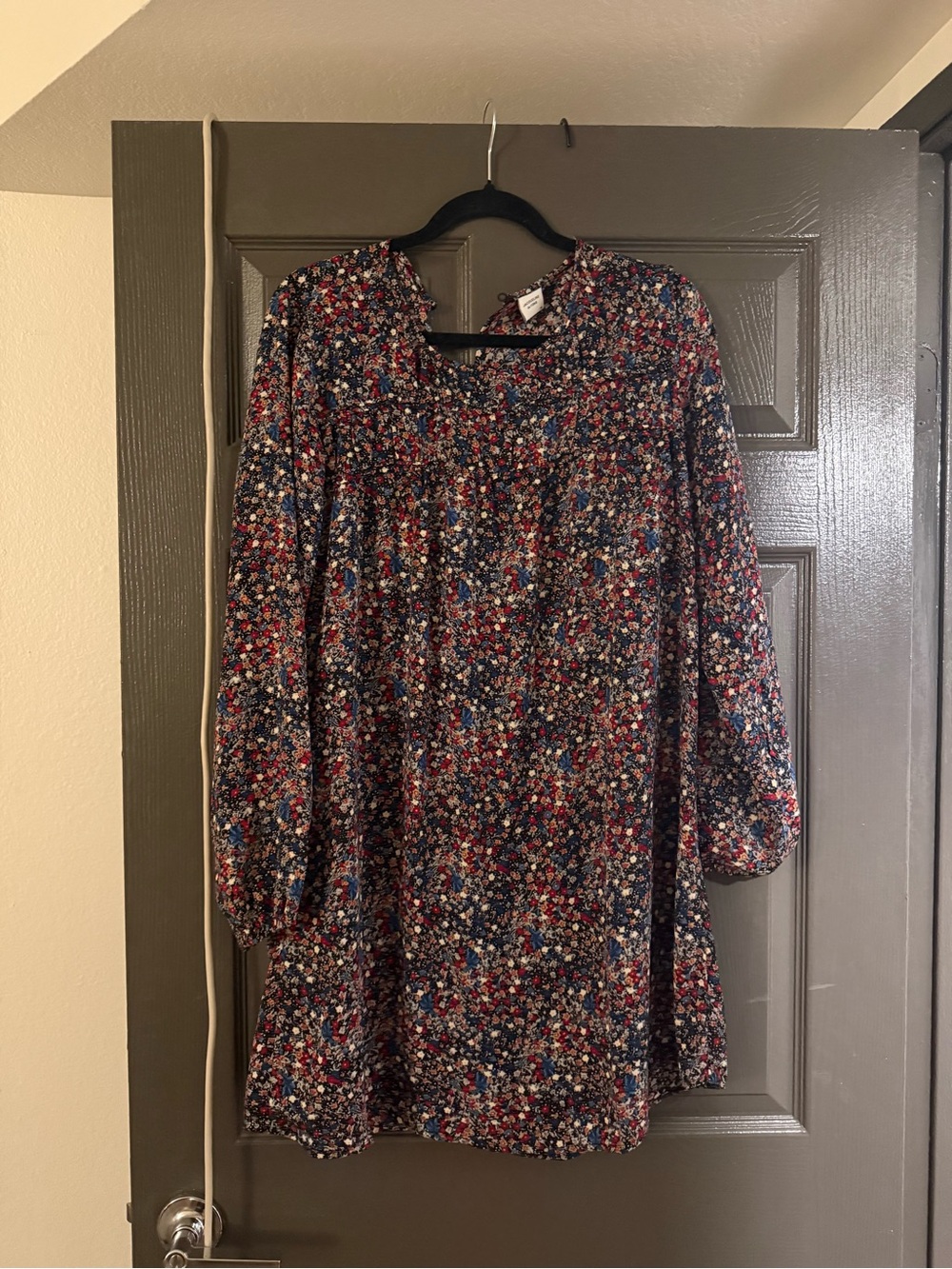 Women's Floral Mini Dress - Navy Multi